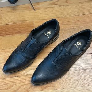 Isola loafers in black leather, NWT